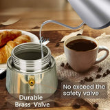 Coffee maker Moka Pot, 2/4/6 Cups Stainless Steel Cafe Percolator Maker, Italian coffee machine Fit Induction Cookers Coffeeware