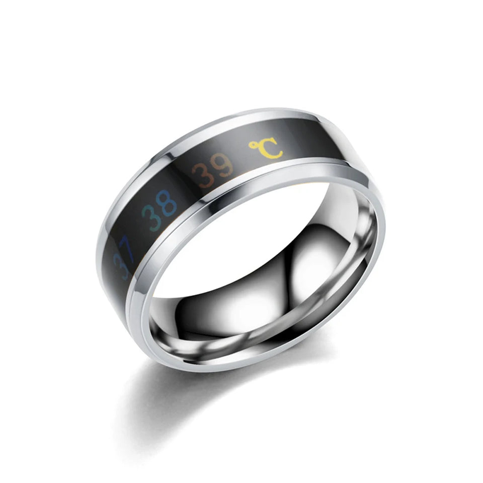FSUNION 2025 New Arrival Titanium Steel Intelligent Temperature Sensitive Rings For Women Men Waterproof Jewelry Wedding Gifts