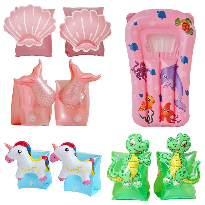 Rooxin Baby Kid Swim Arm Rings Inflatable Swimming Ring Tube Swim Floating Sleeve Swimming For Child Safety Swim Training