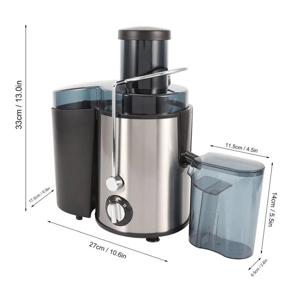 Centrifugal Juicer Machine 500ML Stainless Steel Juicer Machine Whole Fruit Vegetable Centrifugal Juice Extractor
