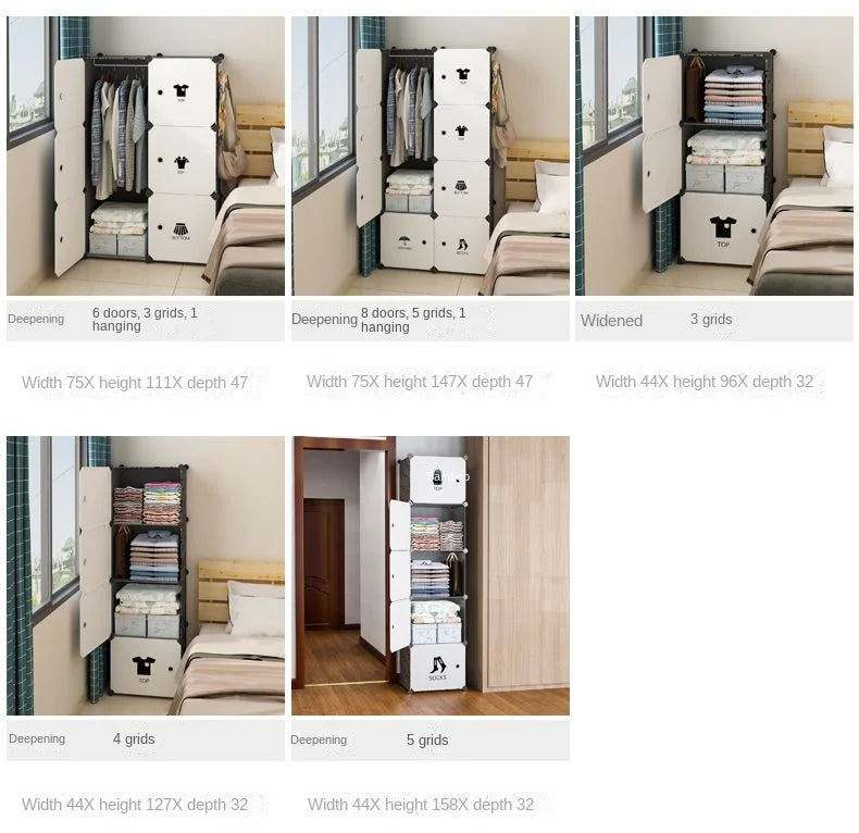 Clothes Folding Cabinets Locker Dustproof Foldable Simplicity Children Wardrobe Bedroom Furniture Organizador De Zapatos