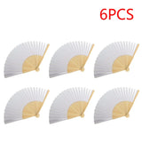 1-50PCS Paper Bamboo Folding Hand Fan Wedding Personalized Fans Party Decor Art Craft DIY Folding Fan for Wedding Party Decor