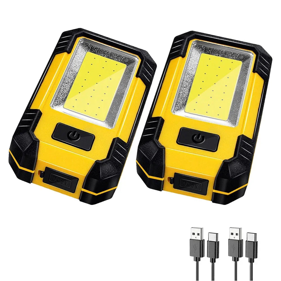 1-5PC COB Worklight USB Rechargeable LED Flashlight Power Bank 18650 Portable Camping Lamp with Magnet Waterproof Lantern 4000mA