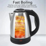 Fast Boil Electric Kettle, 2L Stainless Steel with Auto Shut Off, Hot Water Boiler for Tea Coffee Home Office