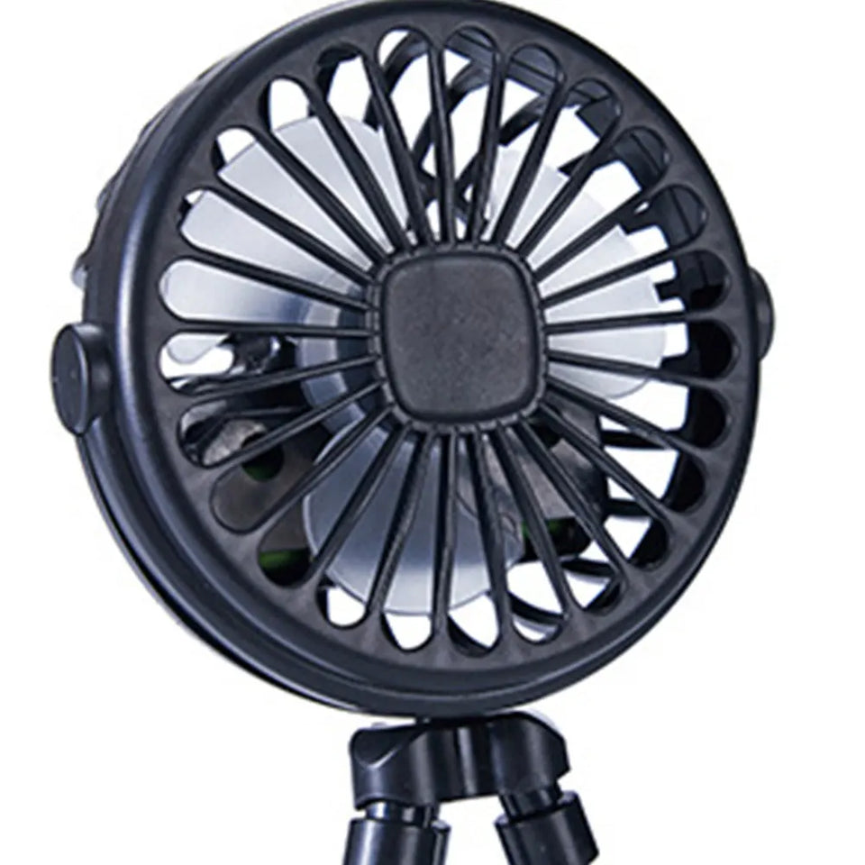 Baby Stroller Fan with Flexible Tripod Portable Handheld Fan USB Charging Mini Desk Cooling Fan 500mAh for Baby Stroller Student