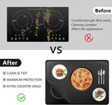 Silicone Stove Top Cover Mat, Heat Resistant Electric Glass Cooktop Protector, Extra Large Dish Drying Mat for Kitchen RV