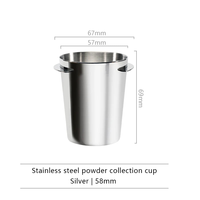 Coffee Dosing Cup 51/58mm Coffee Bean Measuring Cups 304 Stainless Steel Replacement Cafe Barista Tool for Espresso Machine