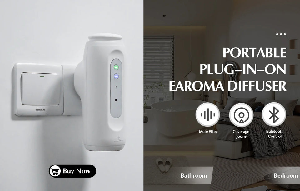 Namste 300m³ Bluetooth Wall mounted Perfume Home fragrance Aroma diffuser Essential oil Smell distributor Air freshener favoring