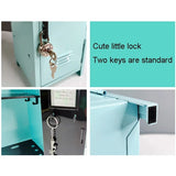 Iron Storage Box Dormitory Storage Cosmetics Paper Money Keys Bank Cards and Other Desktop Small Items Mini Locker Cabinet