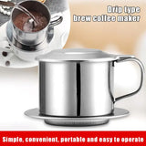 Stainless Steel Coffee Filter Infuse Cup Vietnamese Coffee Dripper Maker Pot Portable Coffee Drip Strainer Kitchen Tools 1PC