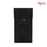 6 Pieces Portable Single Watch Travel Case Organizer - Flannelette Fabric Storage Bag for Men and Women