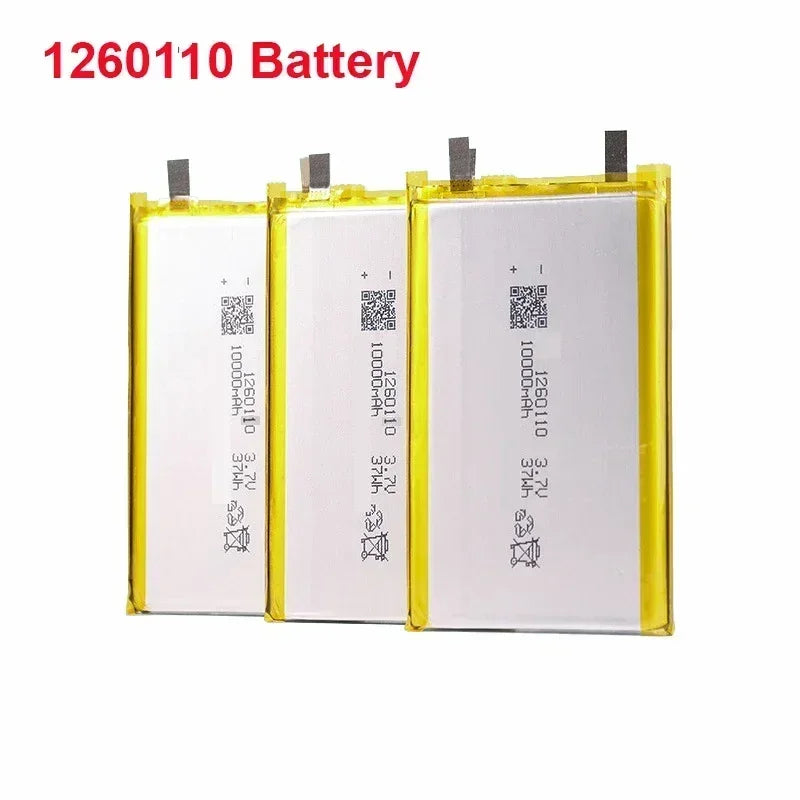 High Qulity 3.7V 10000mAh 1260110 Rechargeable Polymer Batteries Lipo Li-Po For Toy Power Bank GPS Laptop Camping Lights Diy