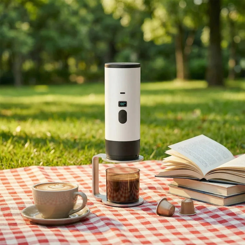 1pcs portable capsule coffee machine Meiyi concentrated electric household small heating pump pressure coffee machine, suitable