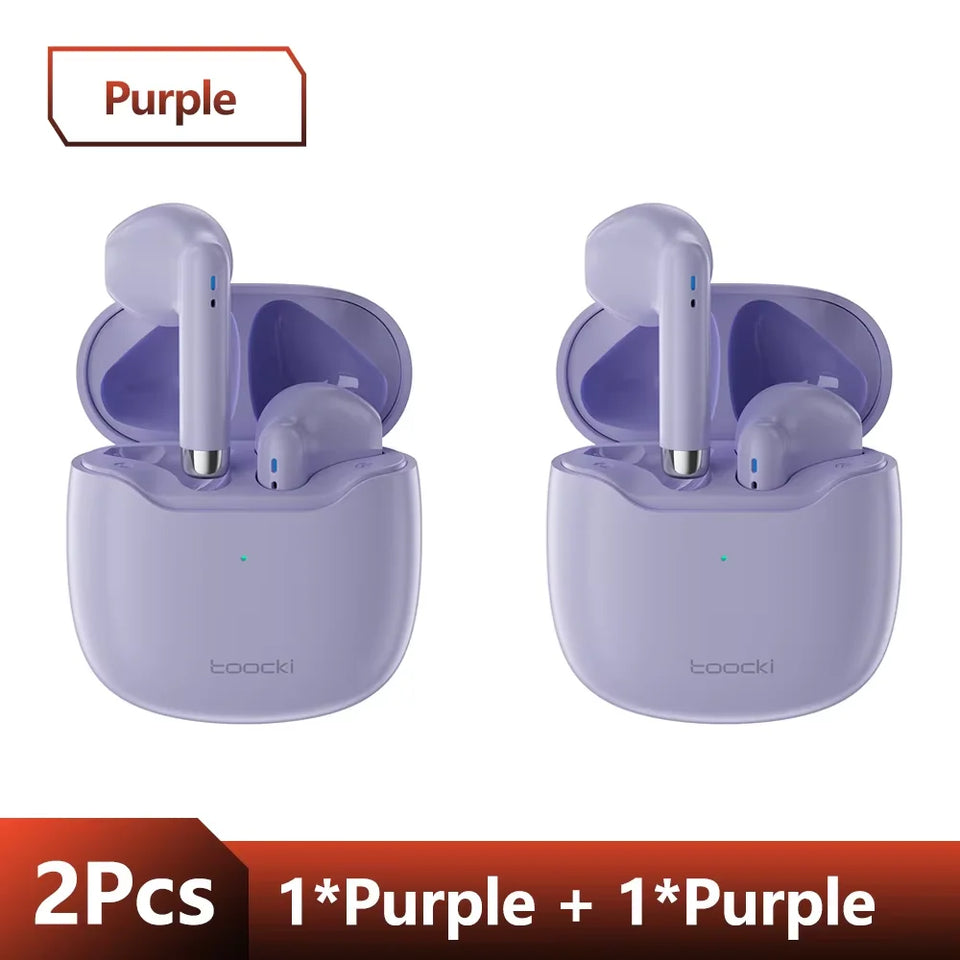 Toocki TWS Wireless Bluetooth Earphones 5.3 IPX4 Waterproof Headset 12M Transmission Distance Long Standby Earbuds Headphones