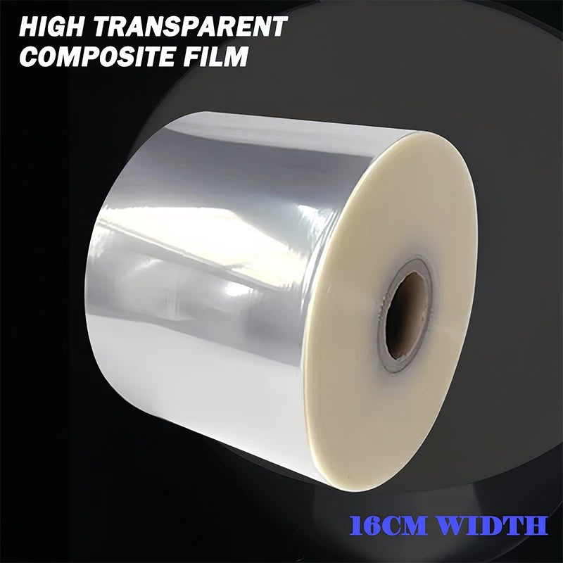 16cm high transparent composite film plastic film BOPP+CPP fully automatic packaging machine packaging roll film