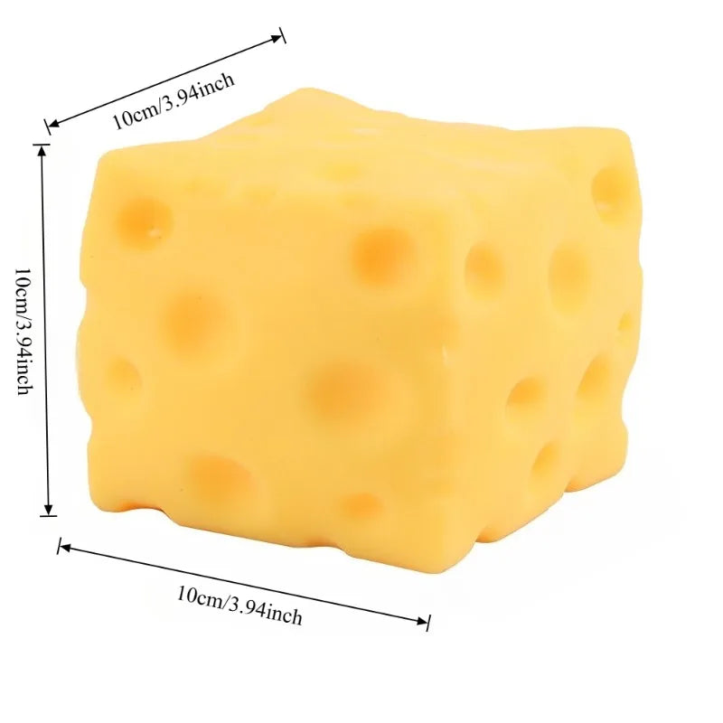Giant Cube Cheese Squishy Toy Soft Stress Relief Slow Rising Sensory Fidget Toys for Kids and Adults Relaxing Gifts Office Home