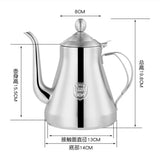 1.5L Tea Kettle 304 Stainless Steel Teapot,With Removable Infuser for Loose Flower Tea Coffee Kettle for Induction Cooker Safe