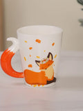 360ML 3D Fox Ceramic Cups Cartoon Animal Pattern Coffee Mugs Afternoon Tea Anti-scalding Milk Mug Home Office Kid Gifts Cup