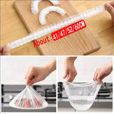 50 Pieces Disposable Food Cover Plastic Wrap Food Grade Fruit And Vegetable Plastic Bags Elastic Plastic Bags Kitchen Organizer