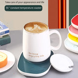 27RB Coffee Mugs Warmer Cup Heating Pad Desk Electric Beverage Warmer Plate 55℃ Constant Temperature for Cocoa Water Milk