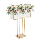Bymaocar 70*90cm Wedding Flower Stand, Wedding Crystal Flower Stand, Crystal Flower Stand Gold