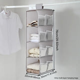 Hanging Closet Organizer and Storage, Easy Mount Foldable Hanging Closet Wardrobe Storage Shelves, Clothes Handbag Shoes