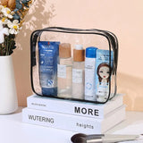 1/3Pcs Set Transparent Toiletry Bags Large Capacity Bag Travel Organizer Storage Pouch Makeup Cosmetics Bag Multifunction
