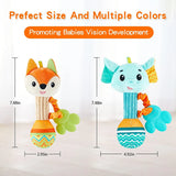 Baby Rattles 0-6 Month Baby Soft Rattles Shaker Hand Grab Sensory Shaker Teething Toys for Babies 6-12 Months Animal Plush Toys