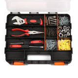 Hardware Organizer Box 34 Compartments Organizer W/ Removable Dividers Double Side Screw Organizer For Nuts, Bolts Screws Nails