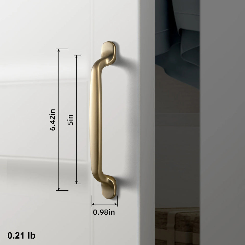Antique Brass Cabinet Knobs Drawer Handles Zinc Alloy Pulls Mid-Century Modern Hardware for Kitchen and Bathroom Cupboard