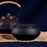 Black Cast Iron Teapot Warmer Candle Stand Holder Stove Heater Tea Pot Holder for Heating Tea, Coffee and Milk