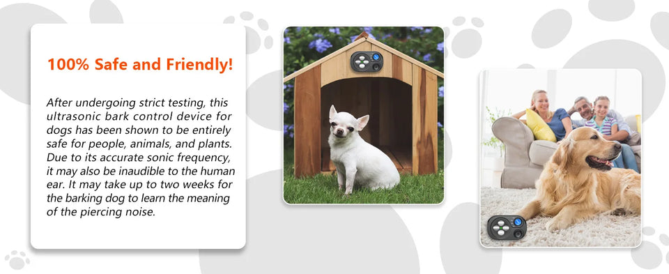2024 New Ultrasonic Barking Stop Device, Dog Driving Device, Noise Prevention Training Device, Automatic Dog Barking Stop Device