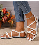 Women's Sandals Sexy Summer Shoes For Woman Summer Sandals 2025 New Flat Sandals Chaussures Femme Beach Shoes Female Footwear