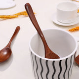 1-10PCS Long Hand Wooden Spoon Ellipse Ladle Sets Tea Coffee Honey Stir Spoons Kitchen Spice Scoops Tableware Stirrer Teaspoons