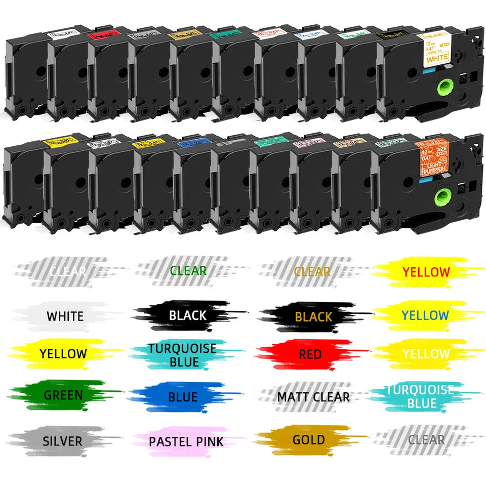 Markdomain 1PK 6mm/9mm/12mm 231 Label Tape Compatible for Brother P-Touch Label Maker for TZ TZE 131 231 431 531 631 731 Ribbon