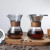 Hand Brewed Glass Coffee Sharing Pot Barista Tools Household Filter Coffee Pot Set Coffeeware Teaware Coffe Accessories