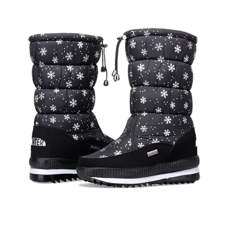 Women Snow Boots Platform Winter Boots Thick Plush Waterproof Non-slip Boots Fashion Women Winter Shoes Warm Fur Botas mujer