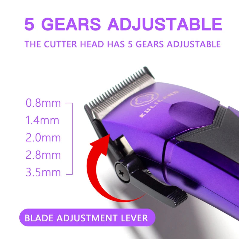 Kulilang Madeshow R77F Hair Clipper with Replacement Blade Hair Trimmer for Men Professional Rechargeable Hair Cutting Machine