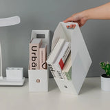 Plastic Multi-Purpose Desk Organizer - Book Stand & File Holder for Office Supplies and Stationery