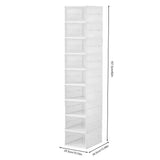 Shoe Rack Clear Shoe Storage Organizer Foldable Clear Stackable Box for Bedroom Hallway Home Dormitory Boot Workplace Sneaker