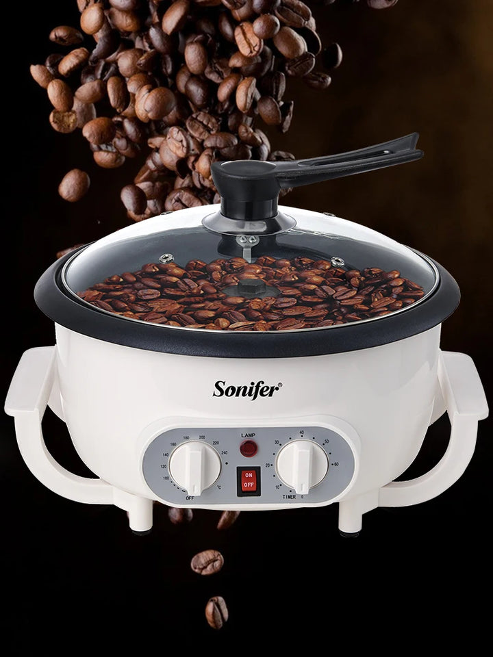 Electric Coffee Bean Roaster Coffee Baked Peanut Beans Baking Stove Popcorn Make Dryer Roasting Machine Grain Drying Sonifer