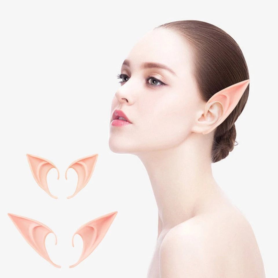 1-10Pairs Party Decor Angel Elf Latex Ears Fairy Cosplay Costume Accessories Halloween Decor Kid Toy Photo Props