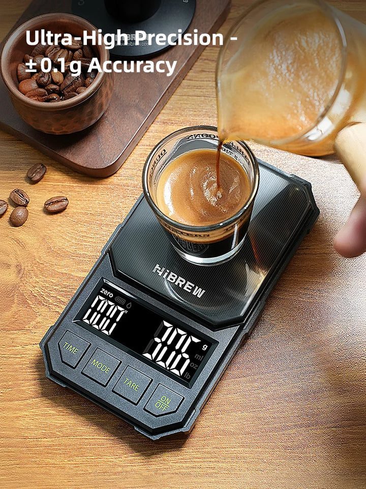 HiBREW 3000g/0.1g Digital Coffee Bean Electronic Scale with Auto Timer LED Screen High Precision Pour Over Coffee Easy to Carry