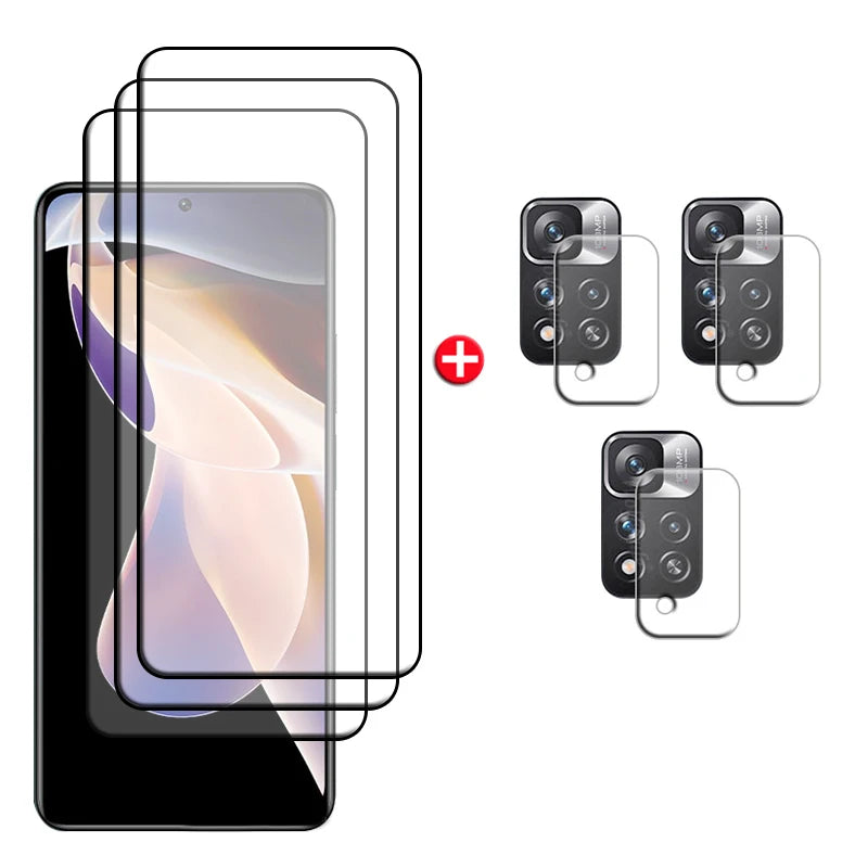 4-in-1 For Xiaomi Redmi Note 11 Pro Plus 5G Glass Redmi Note 11 Pro Plus 11S Screen Protector Redmi Note 11 Pro Plus Lens Glass