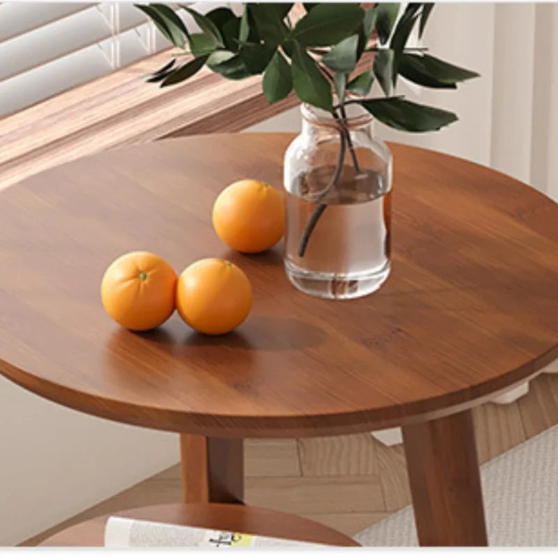 Modern Bedside Cabinets Coffee Table   Solid Wood Side Table Movable Living Room Small Coffee Table Home Furniture New