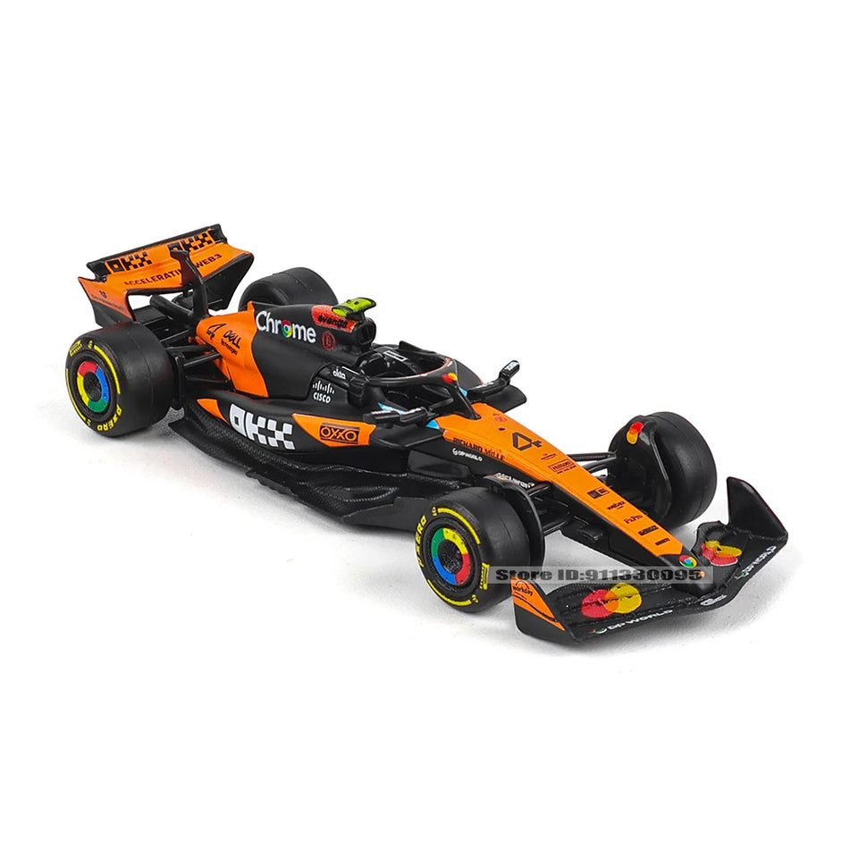 Bburago 1:64 McLaren F1 2025 MCL39 #4 Lando Norris #81 Oscar Piastri car model series children's Christmas boy gift toys