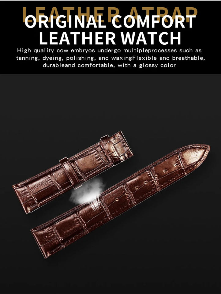 BINBOND New Fashion Mens Casual Sports Watches For Men Retro Big Dial Quartz Watches Classic Leather Business Men Watches B5663