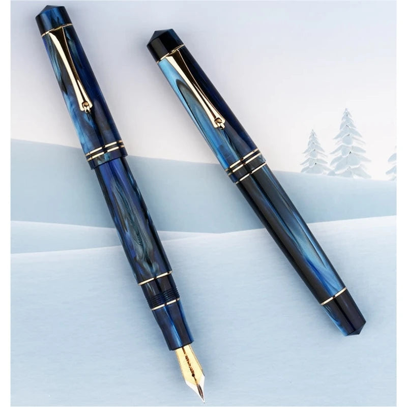 MoonMan M800 Fashion Elegant Acrylic Fountain Pen German BOCK Nib/MAJOHN Nib Luxury Business Office Writing Ink Pens Lady Gift