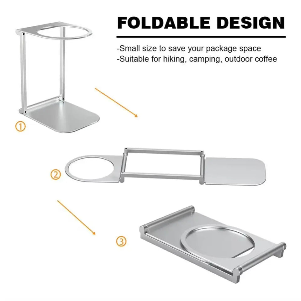 Stainless Steel Coffee Drip Holder Foldable Lightweight Espresso Machine Bracket Compact Size Space-saving Coffee Dripper Rack