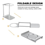 Stainless Steel Coffee Drip Holder Foldable Lightweight Espresso Machine Bracket Compact Size Space-saving Coffee Dripper Rack